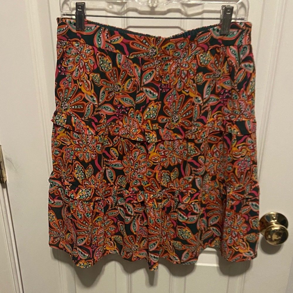 J. Crew Colorful Paisley A-Line Skirt